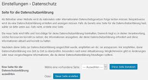 website datenschutz