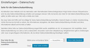 datenschutz internetseite