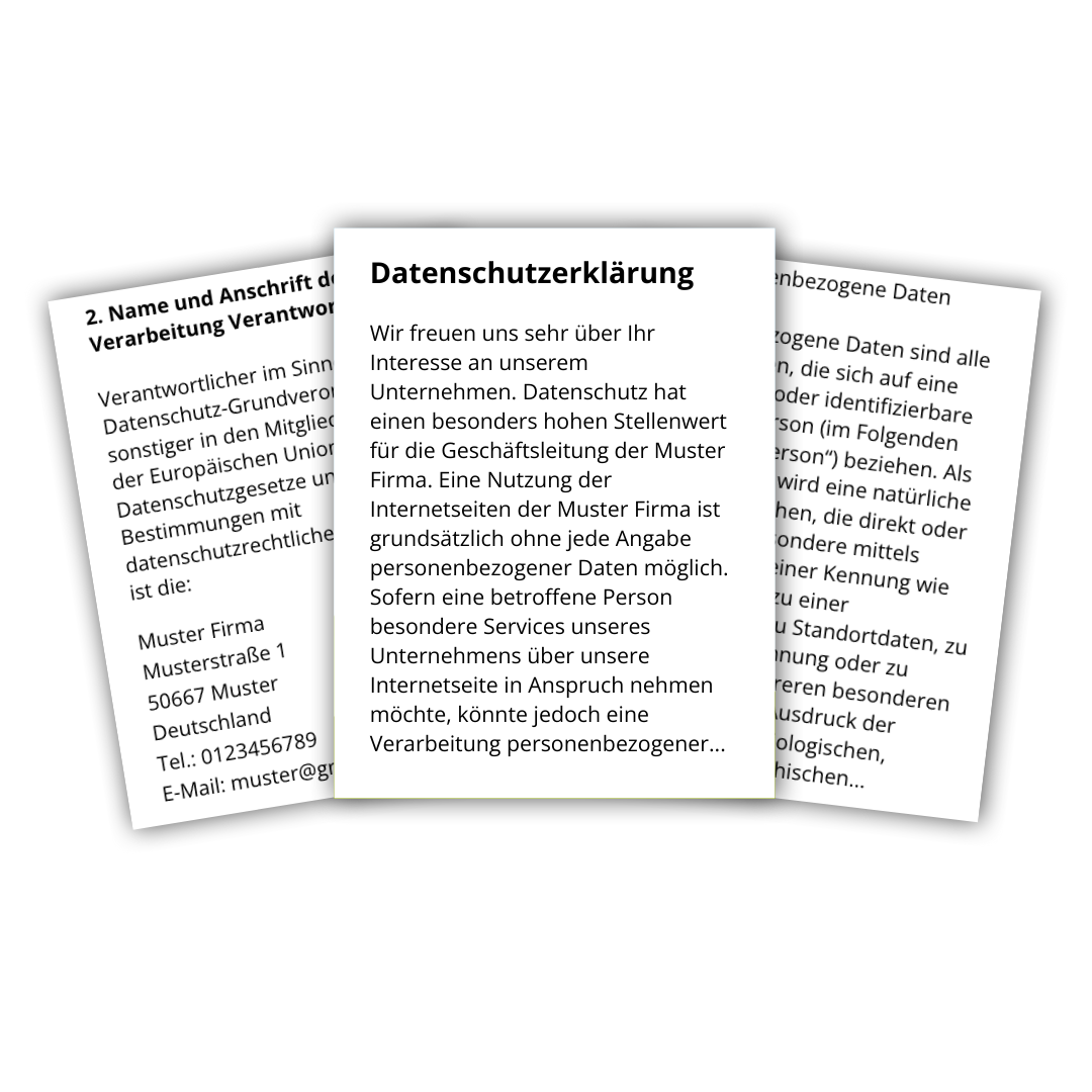 homepage datenschutzerklärung