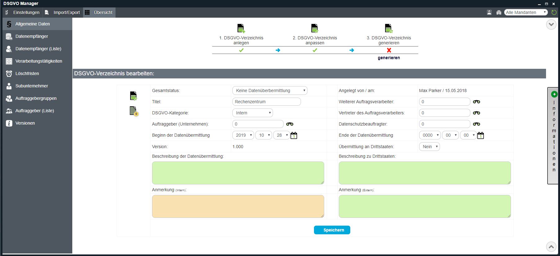 verarbeitungsverzeichnis dsgvo