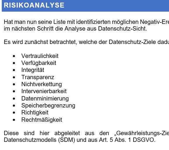 risikoanalyse datenschutz