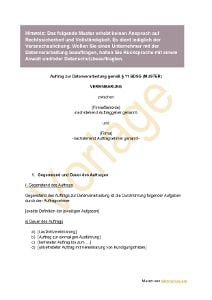 vertrag auftragsdatenverarbeitung
